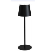 PLATINET TABLE RESTAURANT LAMP WATERPROOF IP44 REGULATION RECHARGABLE BLACK