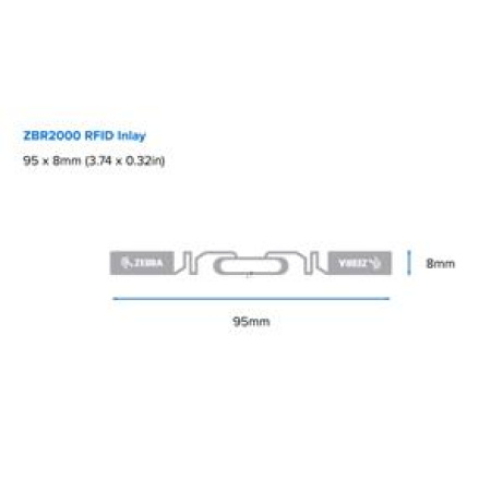 Zebra RFID, Label, Paper, 102 x 51mm; ZBR2000 / UCODE 8, Thermal Transfer, Z-Select 2000T, Coated, Permanent Adhesive, 76.2mm Core