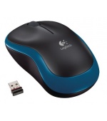 Logitech M185 nano/Kancelářská/Optická/1 000 DPI/Bezdrátová USB/Modrá