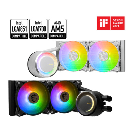 MSI vodní chladič CPU MAG CORELIQUID E240 WHITE