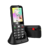 EVOLVEO EasyPhone XO, mobilní telefon pro seniory s nabíjecím stojánkem (černá barva)