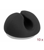 Delock Mini sada držáku kabelu, 10 ks cerná