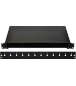 OPTIX 19" Optická vana 12xSC šedá aretace plastovým klipem