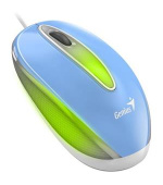 Genius DX-Mini / Myš, drátová, optická, 1000DPI, 3 tlačítka, USB, RGB LED, modrá