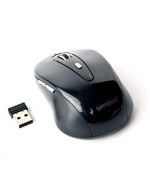 GEMBIRD Myš MUSW-6B-01, černá, bezdrátová, USB nano receiver