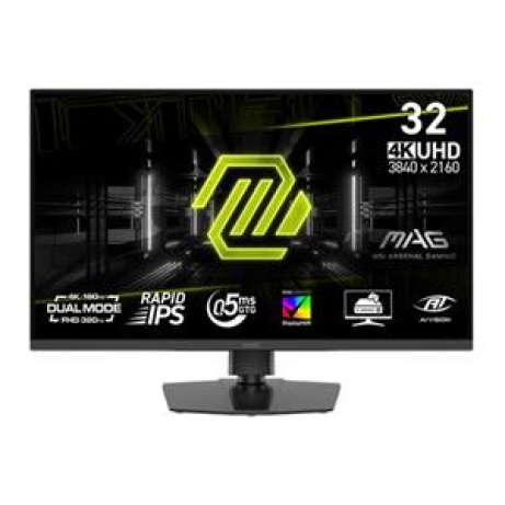 MSI Gaming monitor MAG 322URDF E16 31,5" Rapid IPS/3840 x 2160 UHD/160Hz/0,5ms/2xHDMI/DP/USB-A,B/Výšk.nast./Pivot/černá