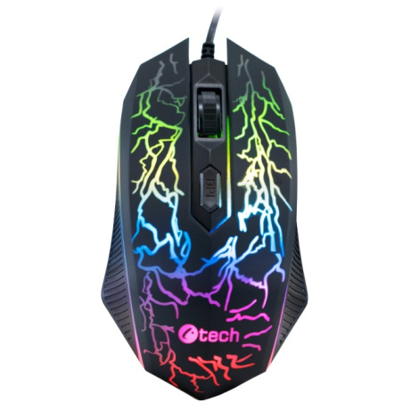 C-TECH Herní myš Tychon (GM-03P), casual gaming, herní, 7 barev podsvícení, 3200DPI, USB