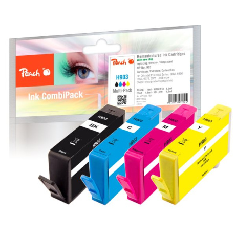 PEACH kompatibilní cartridge HP No. 903, Multi-Pack1x bk,c,m,y