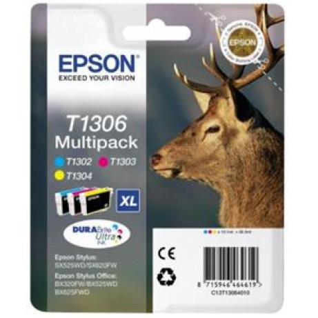 EPSON cartridge T1306 (cyan/magent/yellow) multipack (jelen)