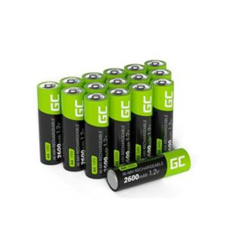 Green Cell 16x Dobíjecí baterie AA HR6 2600mAh Batterie Ni-MH