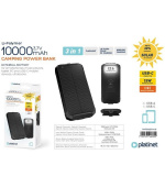 PLATINET POWERBANK 10000 mAh SOLAR PANEL WIRELESS CHARGER 15W 2X USB-A, 1X USB-C