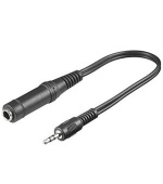 PremiumCord Redukce audio 3,5mm stereojack - 6.35mm stereojack 0.2m M/F