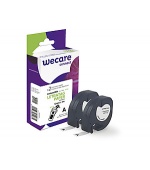 WECARE ARMOR páska kompatibilní s DYMO S0721510,Black/White,2*12mm*4m