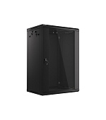 LANBERG 19" RACKOVÁ SKŘÍŇ PRO MONTÁŽ NA STĚNU 18U/600X450 (FLAT PACK) S PROSKLENÝMI DVEŘMI ČERNÁ V2