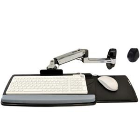 ERGOTRON KEYBOARD ARM,WITH 9" EXTENSION,WALL MOUNT,Polished Aluminum - nástěnný držák pro klávesnici a myš, silver