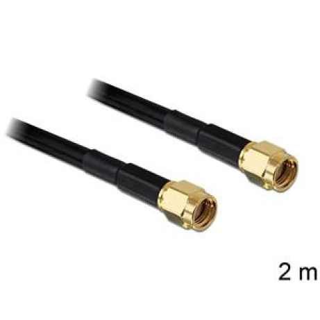 Delock HF koaxiální kabel RP-SMA plug > RP-SMA plug LMR195, 2 m