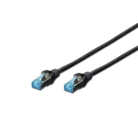 Digitus CAT 5e SF-UTP patch cable, PVC AWG 26/7, length 0.5 m, color black