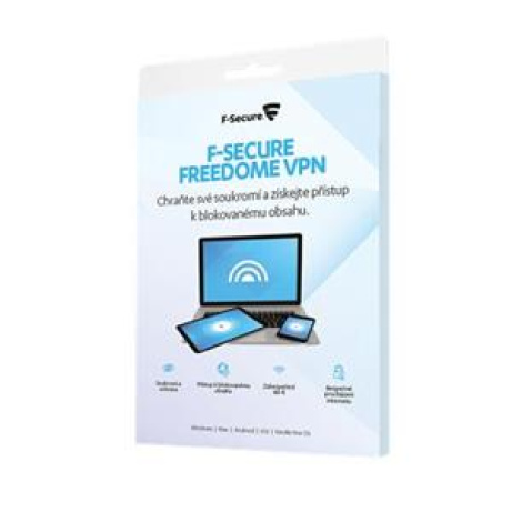 F-Secure Freedome VPN  - 5 instalací na 1 rok,  CZ - elektronicky