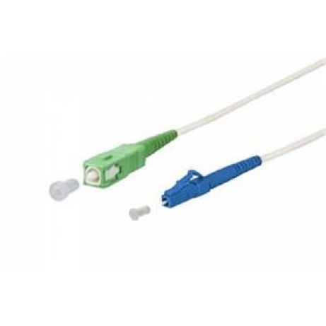 OPTIX SC/APC-LC/UPC FLEXI optický patch cord G.657B3 2mm 5m bílý simplex