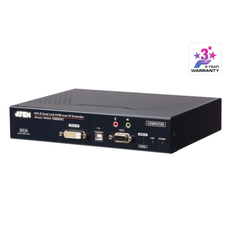 ATEN 2K DVI-D Dual-Link KVM over IP Transmitter with Dual SFP