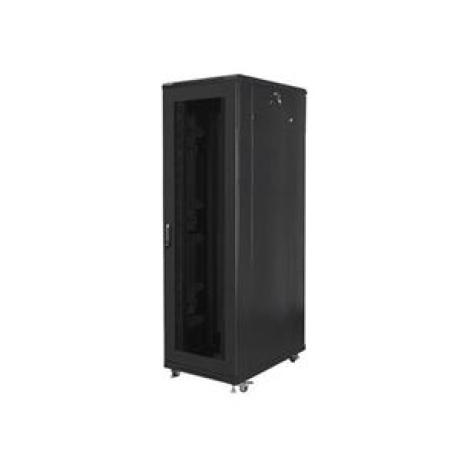 LANBERG Volně stojící skříň 19" 42U/800x1000 (v rozloženém stavu) síťované dveře černá (RAL9004)