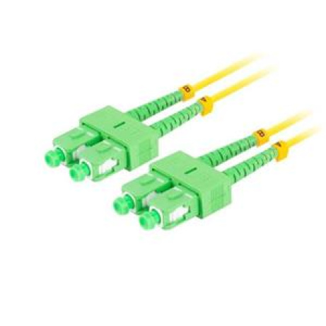 LANBERG optický patch cord SM SC/APC-SC/APC duplex 5m LSZH G657A1 průměr 3mm, barva žlutá