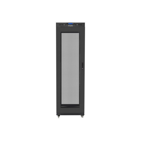 LANBERG Volně stojící skříň 19" 42U/600x1000 (v rozloženém stavu) síťované dveře LCD černá (RAL9004)
