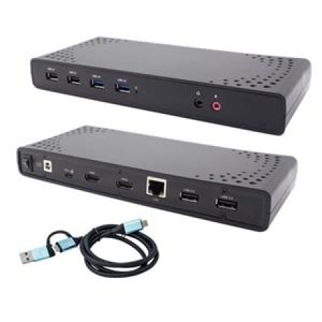 i-tec USB 3.0/USB-C/Thunderbolt, 2x HDMI Docking Station, PD 85W