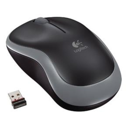 Logitech myš Wireless Mouse M185, optická, 3 tlačítka, šedá,1000dpi