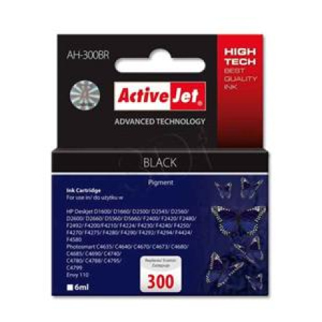 ActiveJet inkoust HP CC640EE Premium 300 Black, 6 ml     AH-300BR