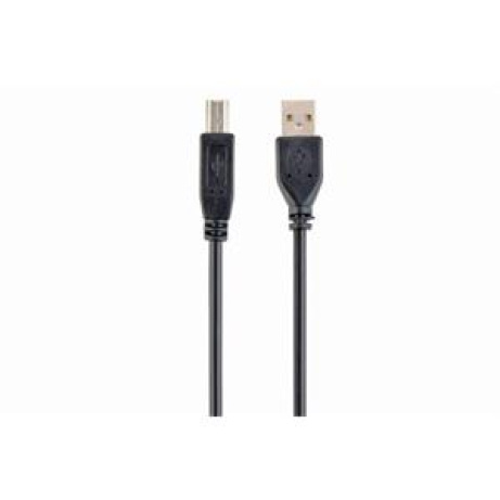 GEMBIRD Kabel USB A-B 1,8m 2.0 HQ Black, zlacené kontakty