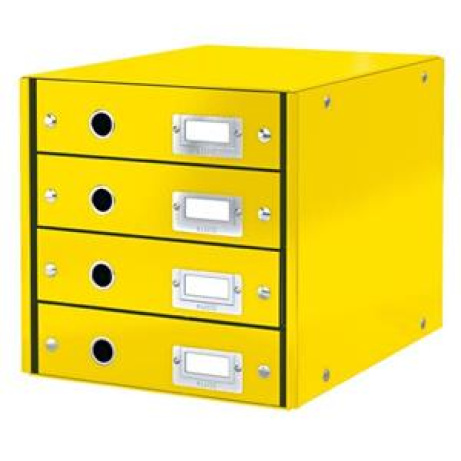 LEITZ Zásuvkový box  Click&Store, 4 zásuvky, žlutá