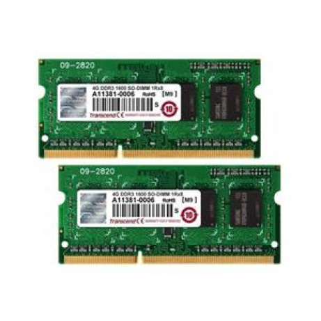 Transcend SODIMM DDR3 8GB KIT(4GBx2), 1600MHz 1Rx8 pro Apple iMac