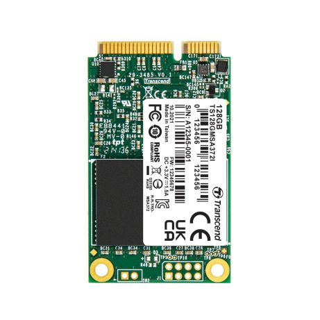 TRANSCEND MSA372I 128GB Industrial SSD disk mSATA, SATA III (MLC), 550MB/s R, 450MB/s W