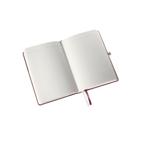 LEITZ Zápisník  STYLE A5, tvrdé desky, čtverečkovaný, granátově červená