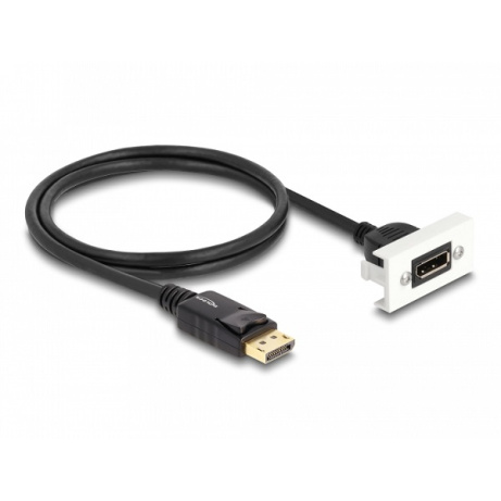 Delock Modul Easy 45 DisplayPort, 8K 30 Hz, s krátkým kabelem 22,5 x 45 mm