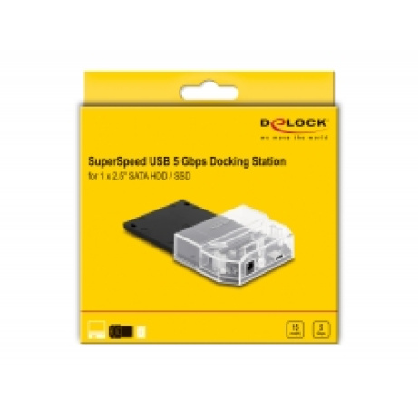 Delock SuperSpeed USB 5 Gbps Dokovací stanice pro 1 x 2.5” SATA HDD / SSD